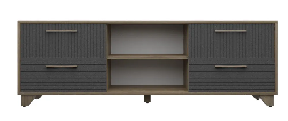 Тумба под ТВ Копенгаген с нишей (дуб самдал/серый графит)