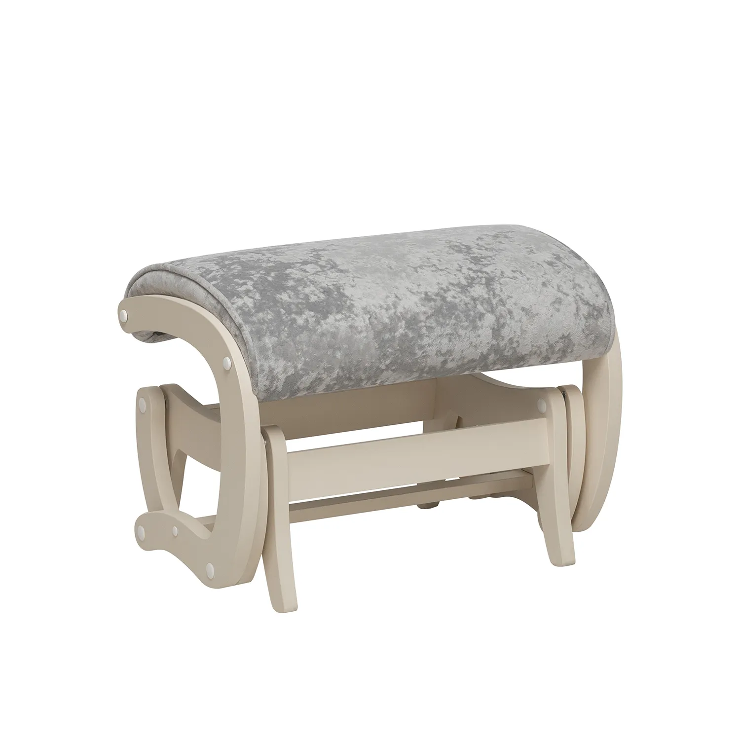 Пуф-маятник Leset Универсальный с кантом (Слоновая кость/Crash LUX 13 (серый))