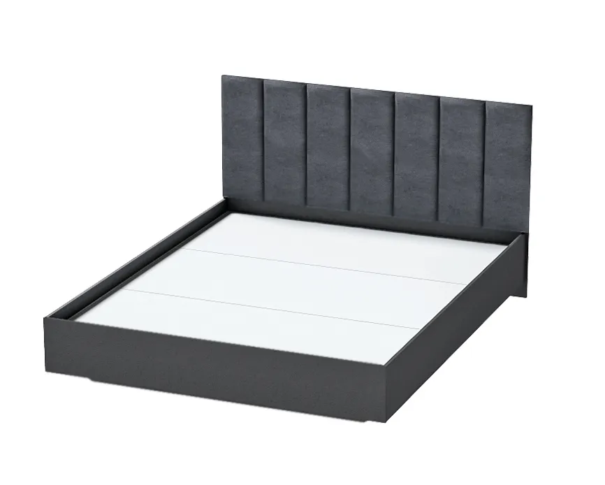 Кровать арт. 031 (Полосы) Антрацит (ЛН) 1400x2000