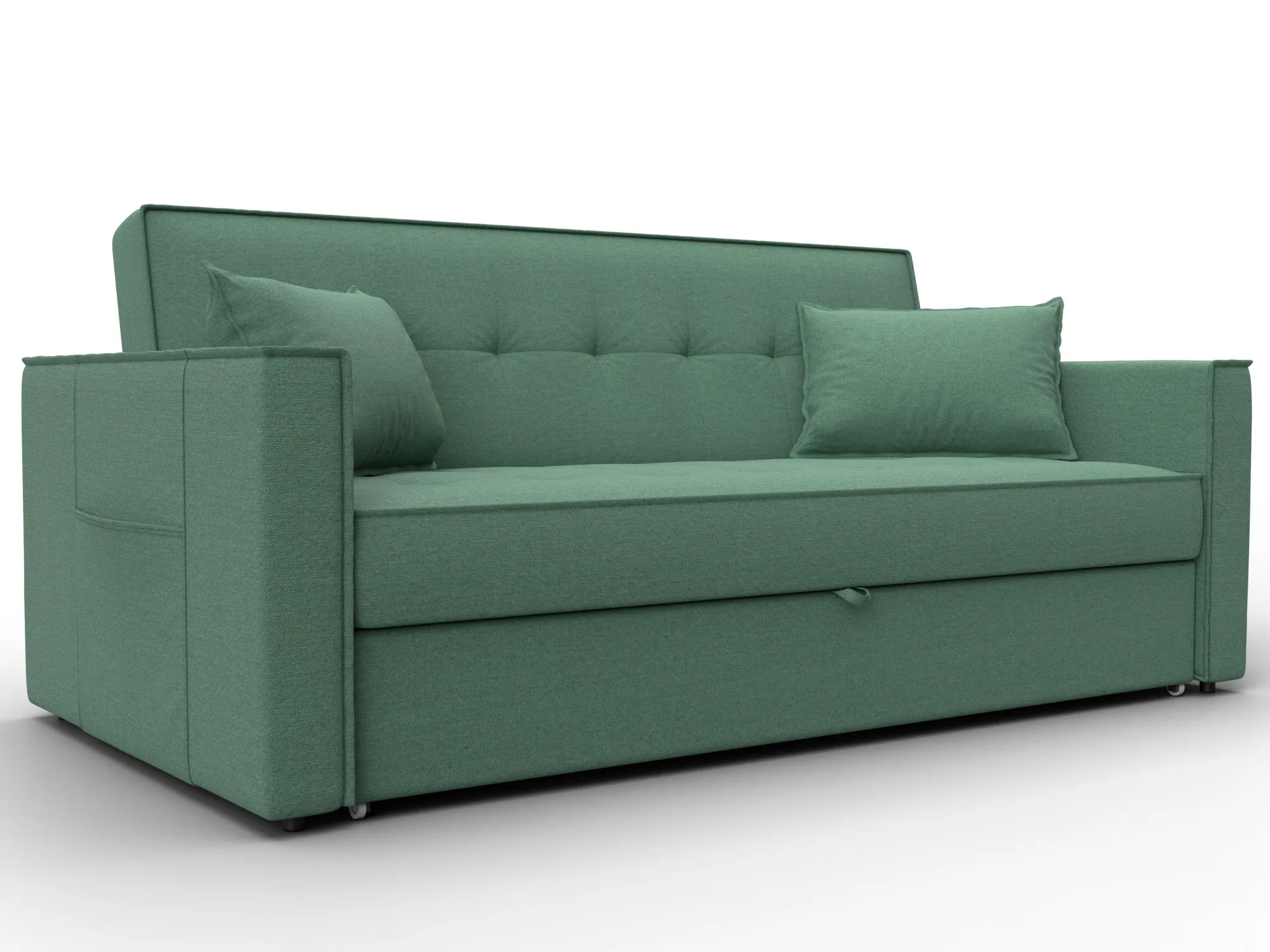 Диван прямой Лига-104 (160) ( Амур 11 зеленый )