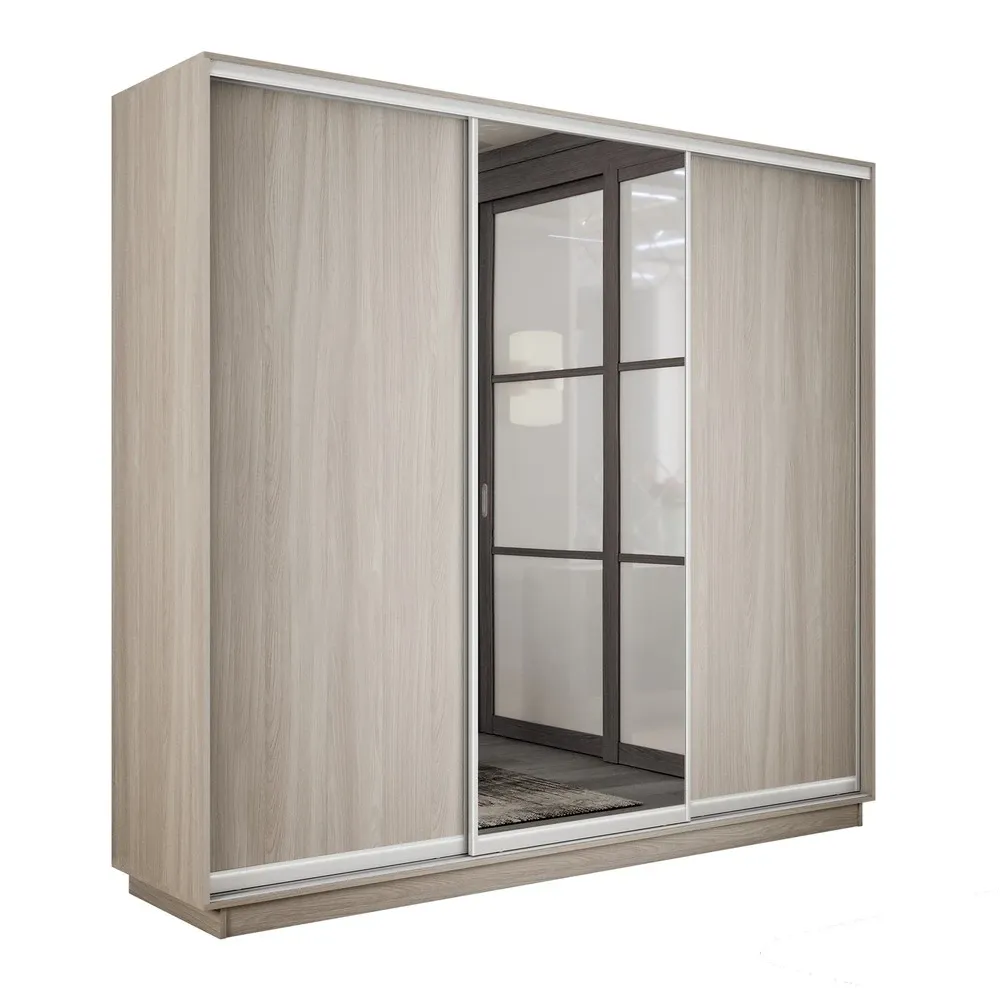 Шкаф-купе Экспресс трио 1 зеркало 1800 (ясень шимо светлый)