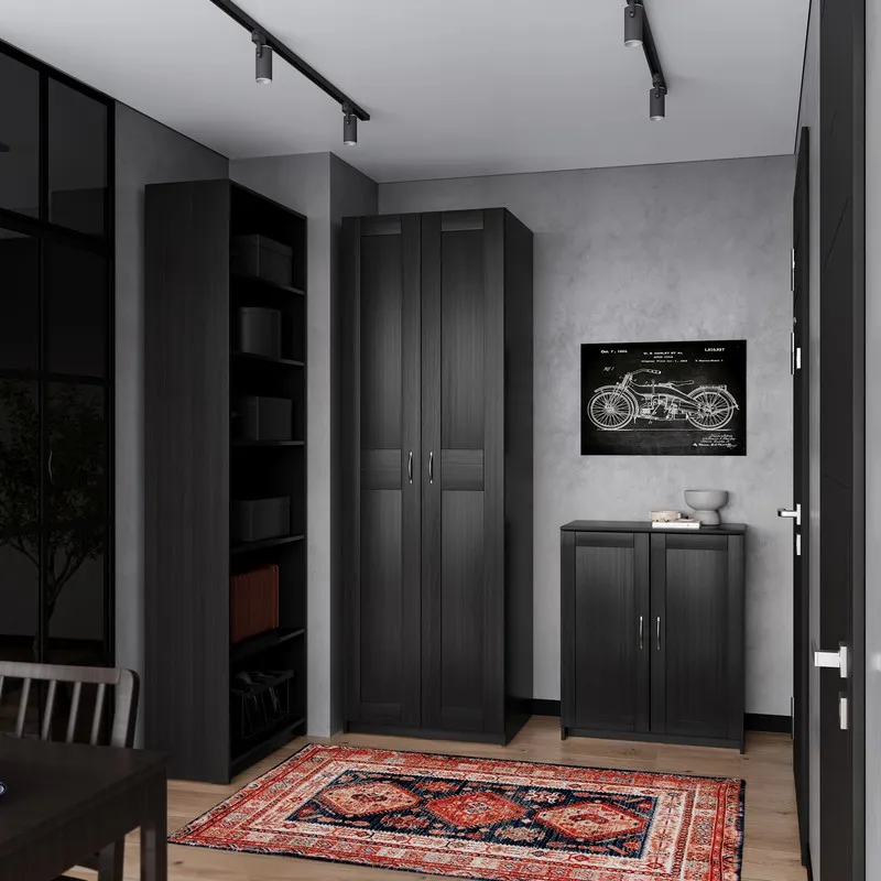 2.06.01.040.5 МАКС шкаф 2 двери 75х38х233 Дуб Венге RU