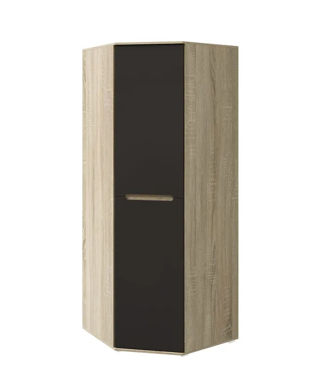 Шкаф Ким угловой (сонома/графит) Шкаф Ким угловой (сонома/графит)