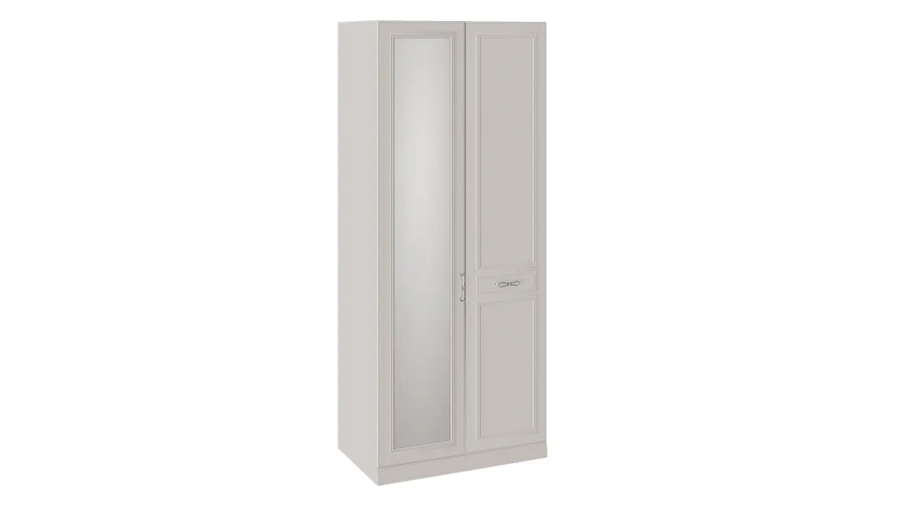 Шкаф для одежды с 1 глухой и 1 зеркальной дверью правый с опорой «Сабрина»