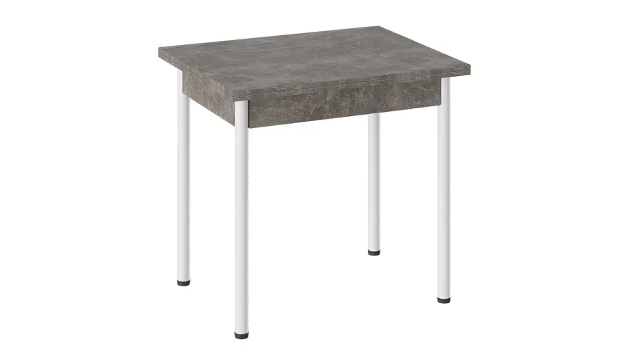 Стол  раздвижной Родос Тип 2 с опорой d40 Белый муар, Ателье темный Стол  раздвижной Родос Тип 2 с опорой d40 Белый муар, Ателье темный