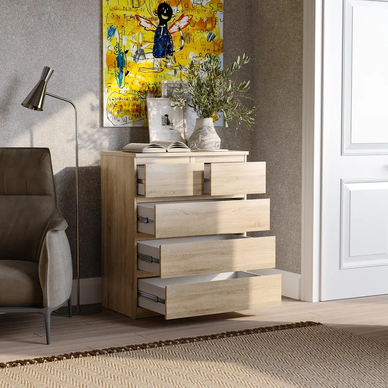 2.05.02.080.3 МАЛЬТА комод 3+2 ящика 80х99 сонома RU 2.05.02.080.3 МАЛЬТА комод 3+2 ящика 80х99 сонома RU