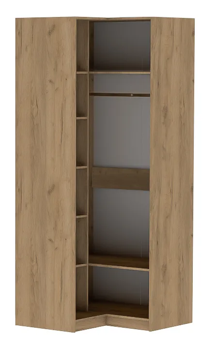 Шкаф Угловой Иннэс-7 Каркас Дуб Крафт Золотой