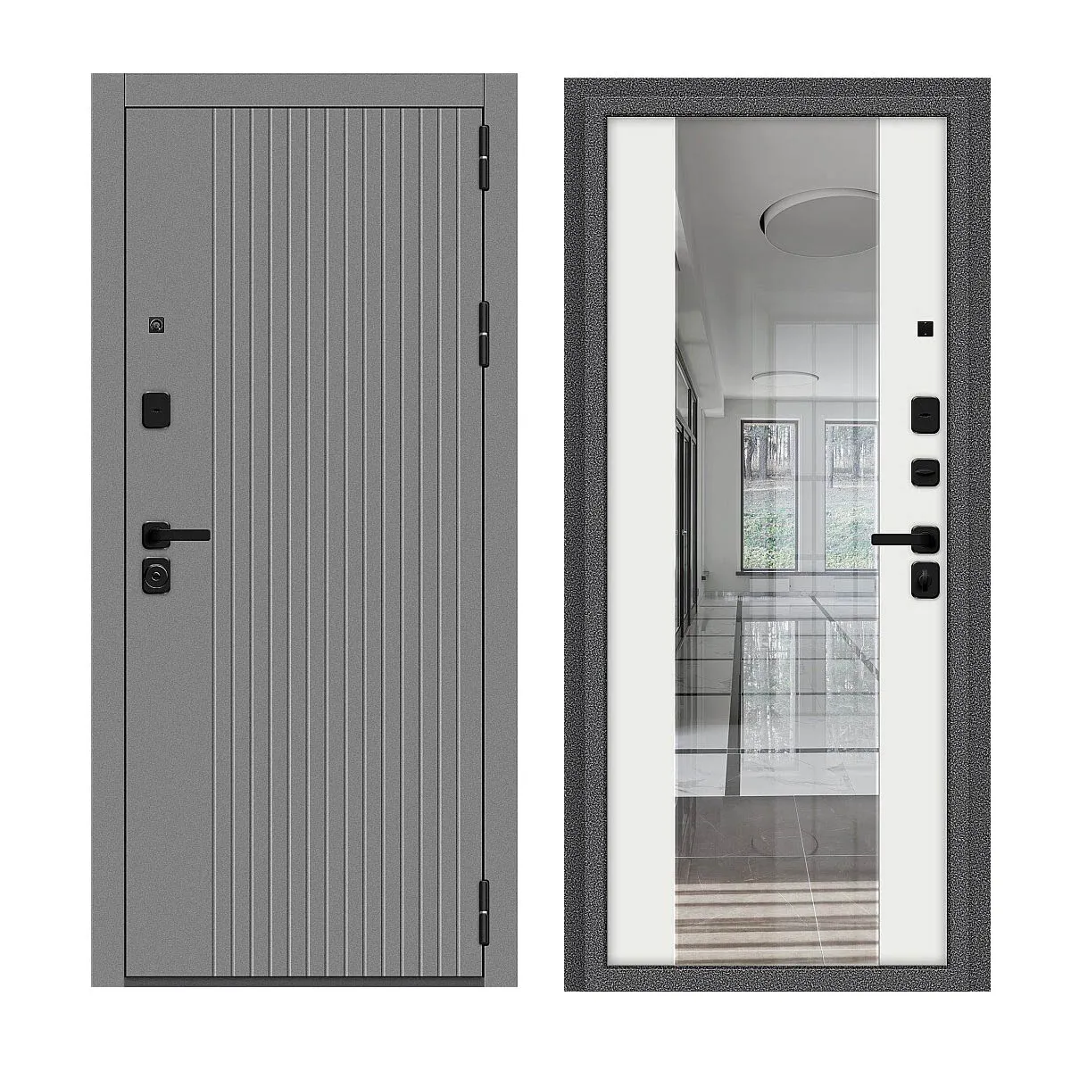 Входная металлическая дверь Тайга-9.2 Антик Серебряный 