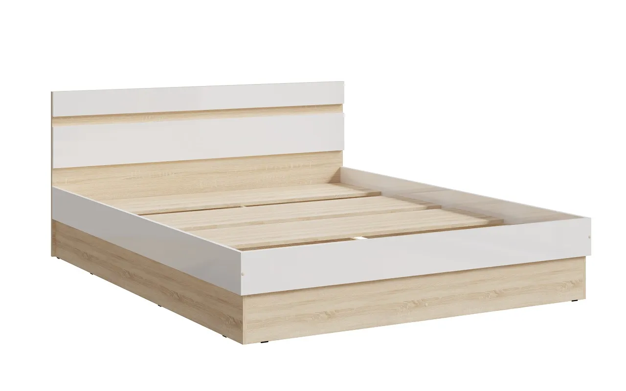 Кровать Челси 1,6 сонома/белый глянец Кровать Челси 1,6 сонома/белый глянец