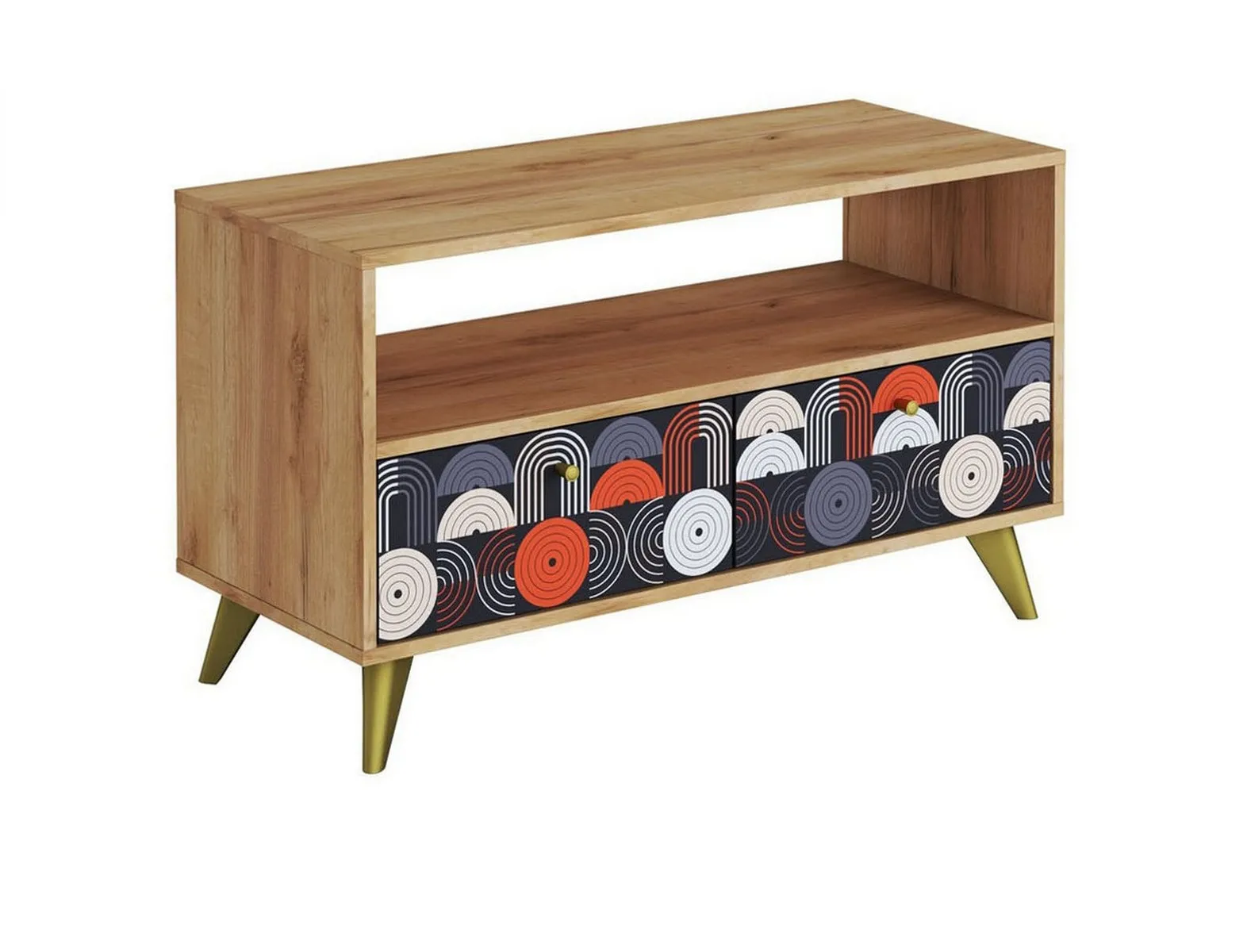 Тумба Фьюжн ТМ-005 крафт золотой/Vinil