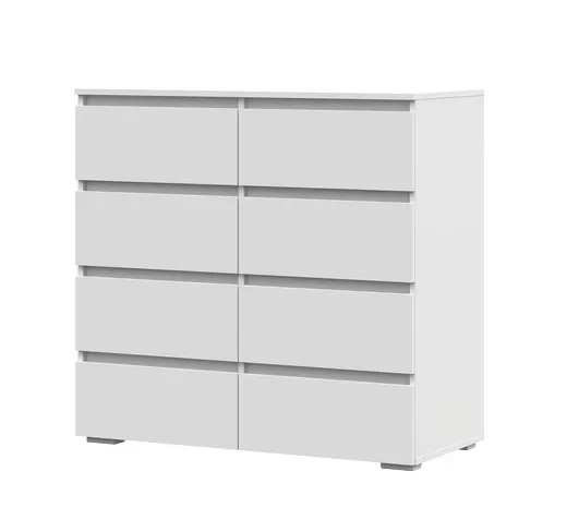 Комод Хелен КМ 04 8 ящиков белый