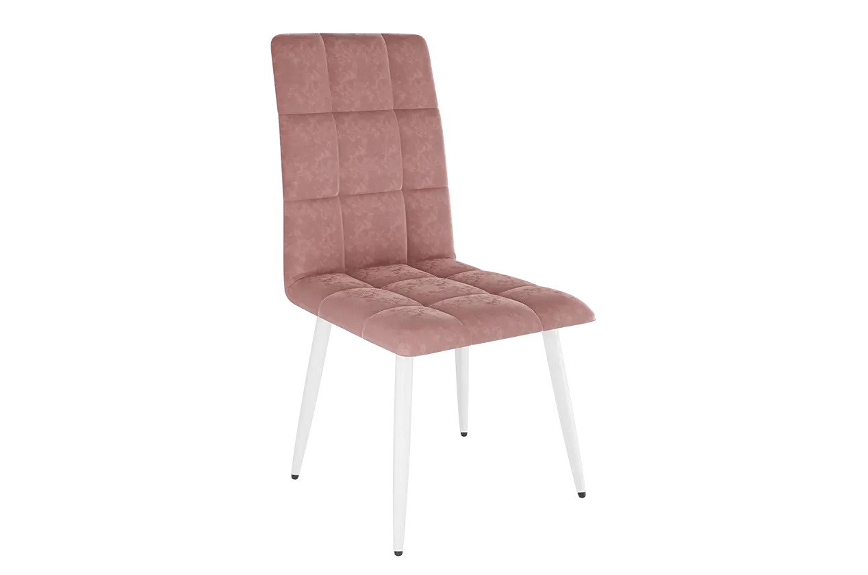 Стул Турин 2 вереск (велюр)/белый