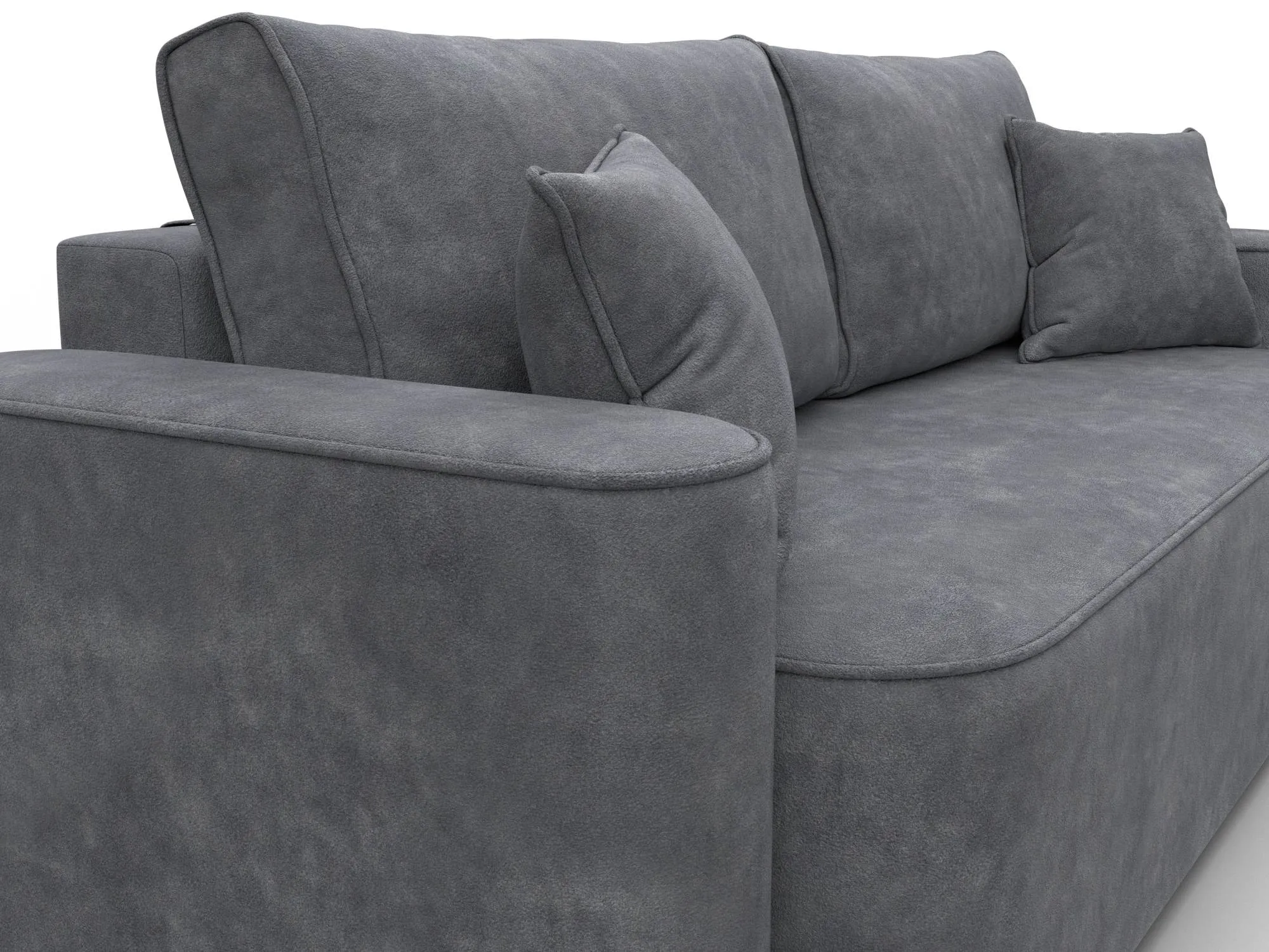 Диван прямой Лига-118 НПБ ( BRUT 16 темно-серый )