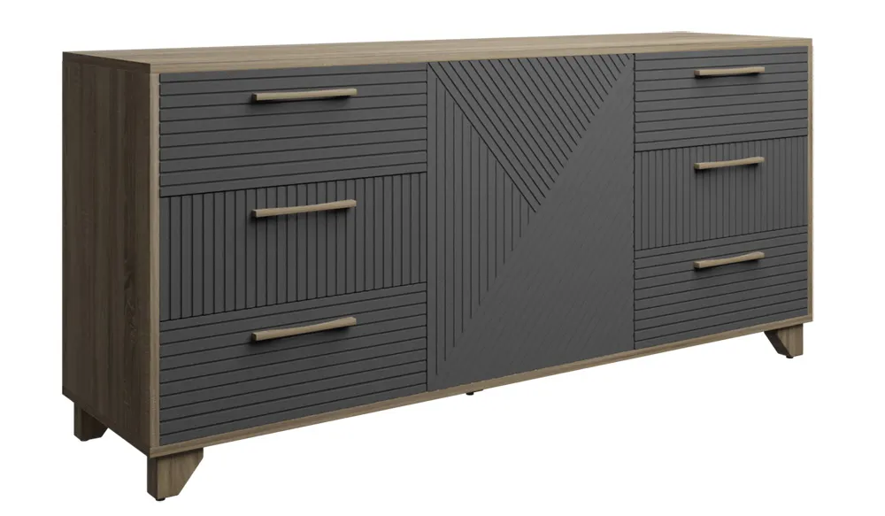 Комод Копенгаген (дуб самдал/серый графит)