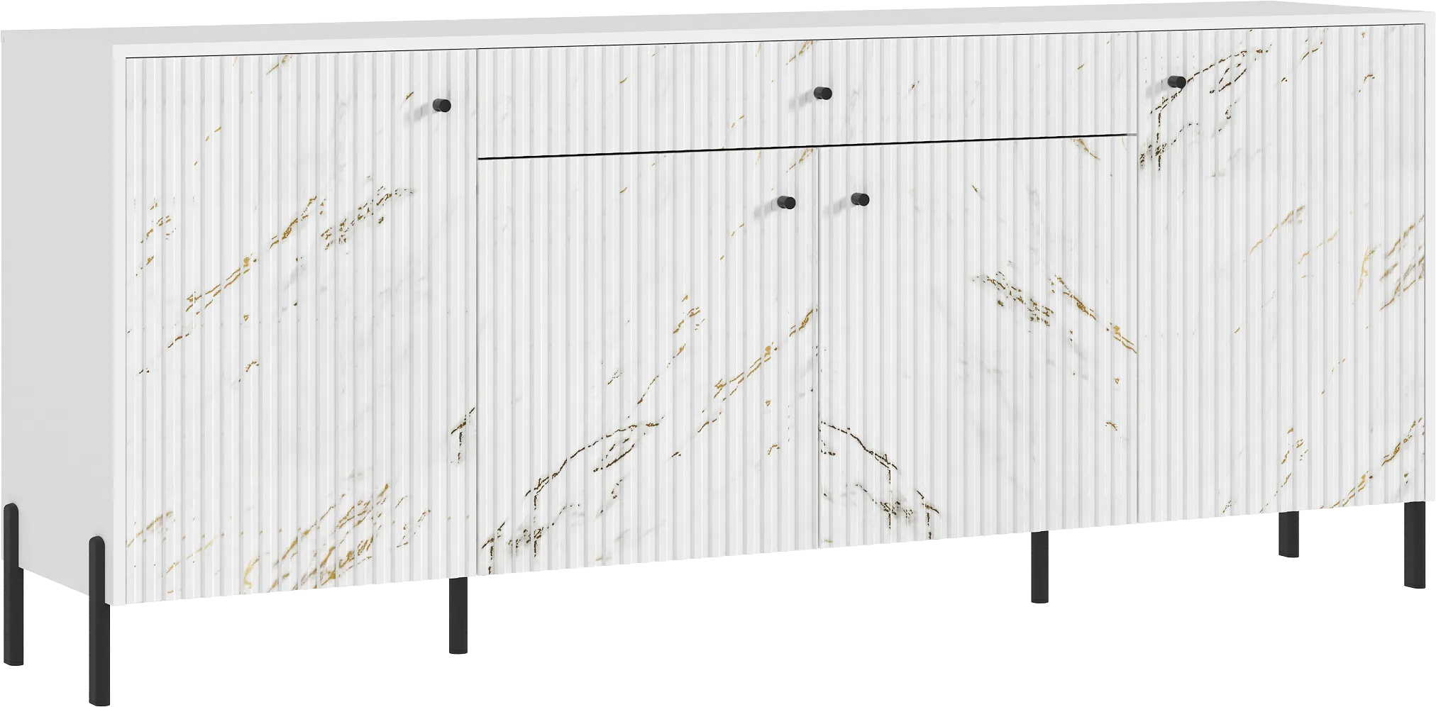 Комод Оливия (белый/мрамор золото) ножки металл Комод Оливия (белый/мрамор золото) ножки металл