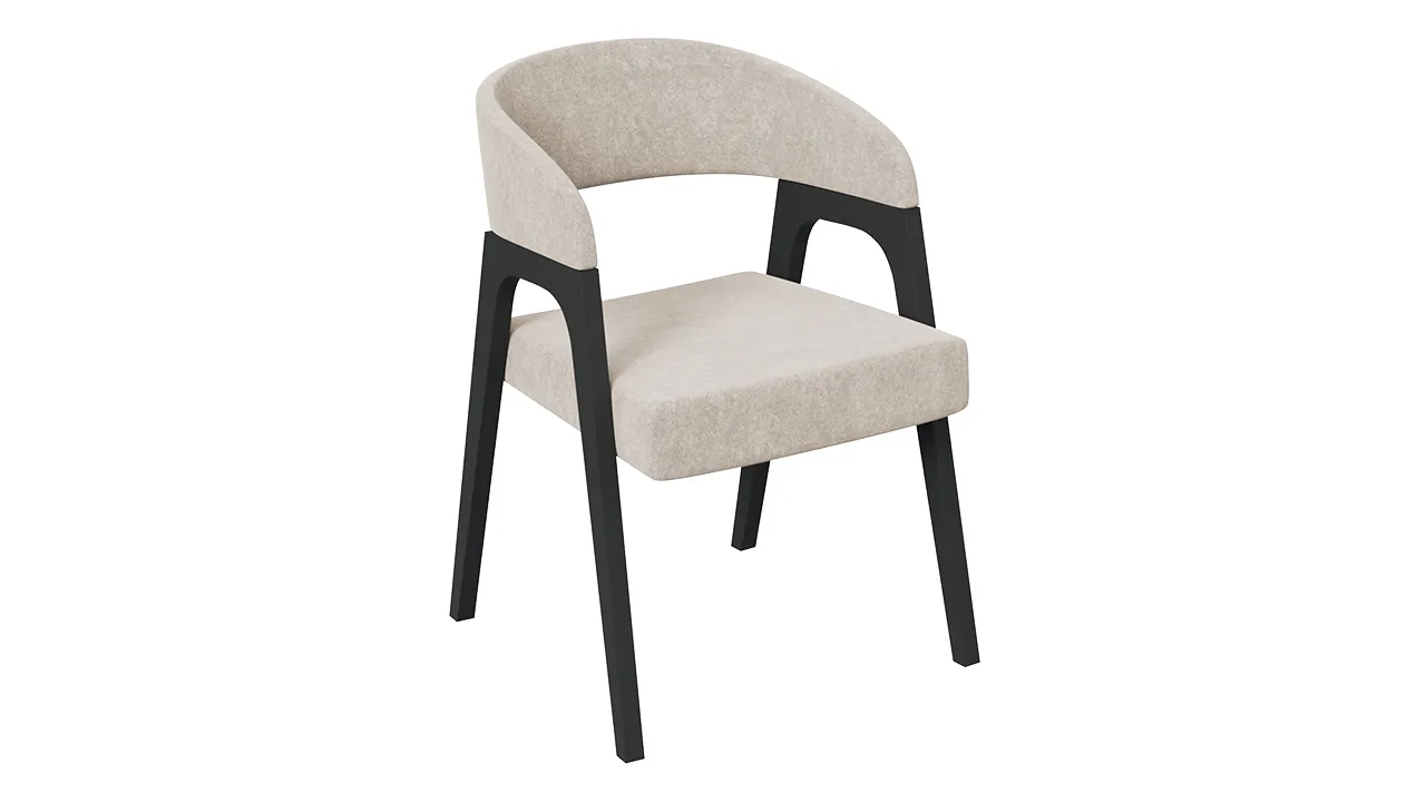 Кресло Техас 1 - W-101 Черное дерево, тк. №208 Велюр Jercy cream Кресло Техас 1 - W-101 Черное дерево, тк. №208 Велюр Jercy cream