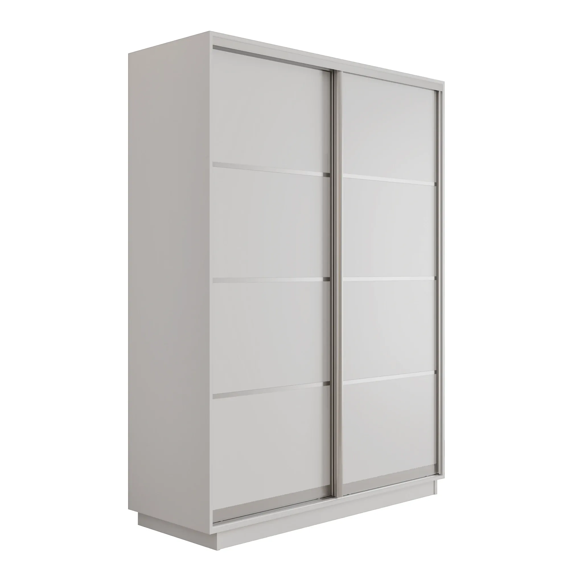 Шкаф-купе Оптим 2-х дверный 4 секции 140 см. 1 штанга, 7 полок, 2 ящика