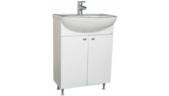 Тумба с раковиной Классик 60 см с корзиной для белья