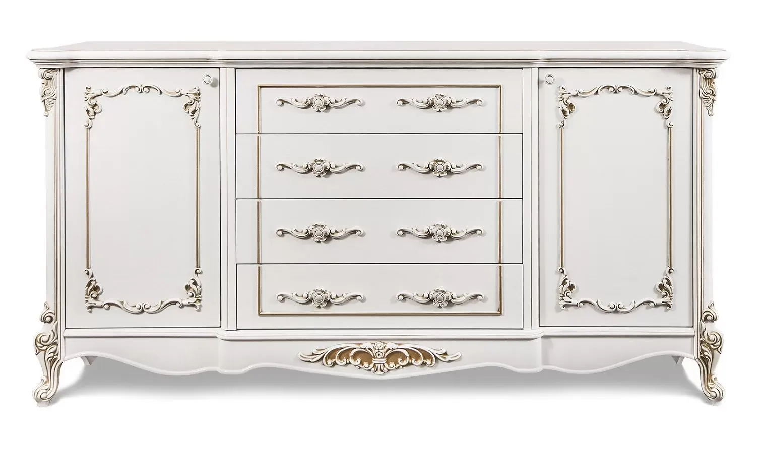 Комод Флоренция белый глянец