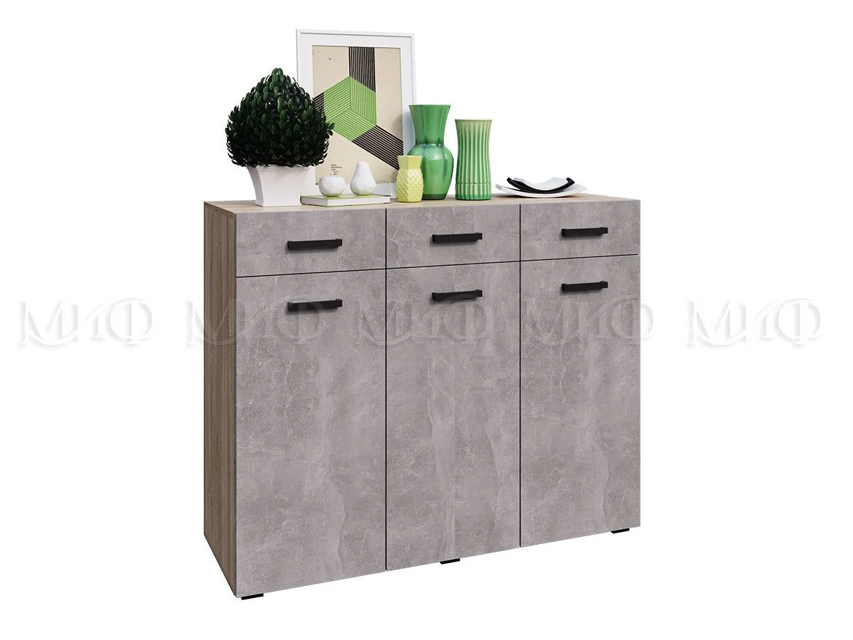 Комод Ненси New ЛДСП (сонома/бетон светлый) Комод Ненси New ЛДСП (сонома/бетон светлый)