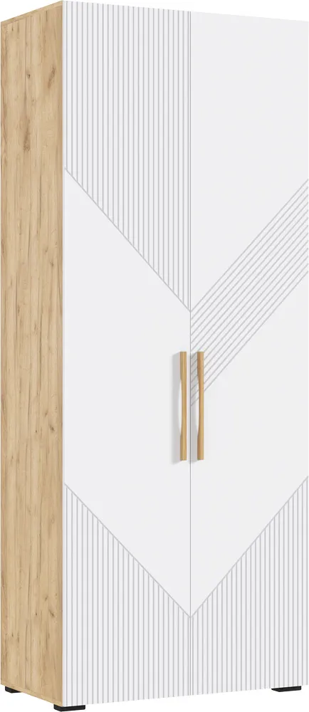 Ирис Шкаф 2-х ств.(900) (Браш Вайт, Дуб Крафт)