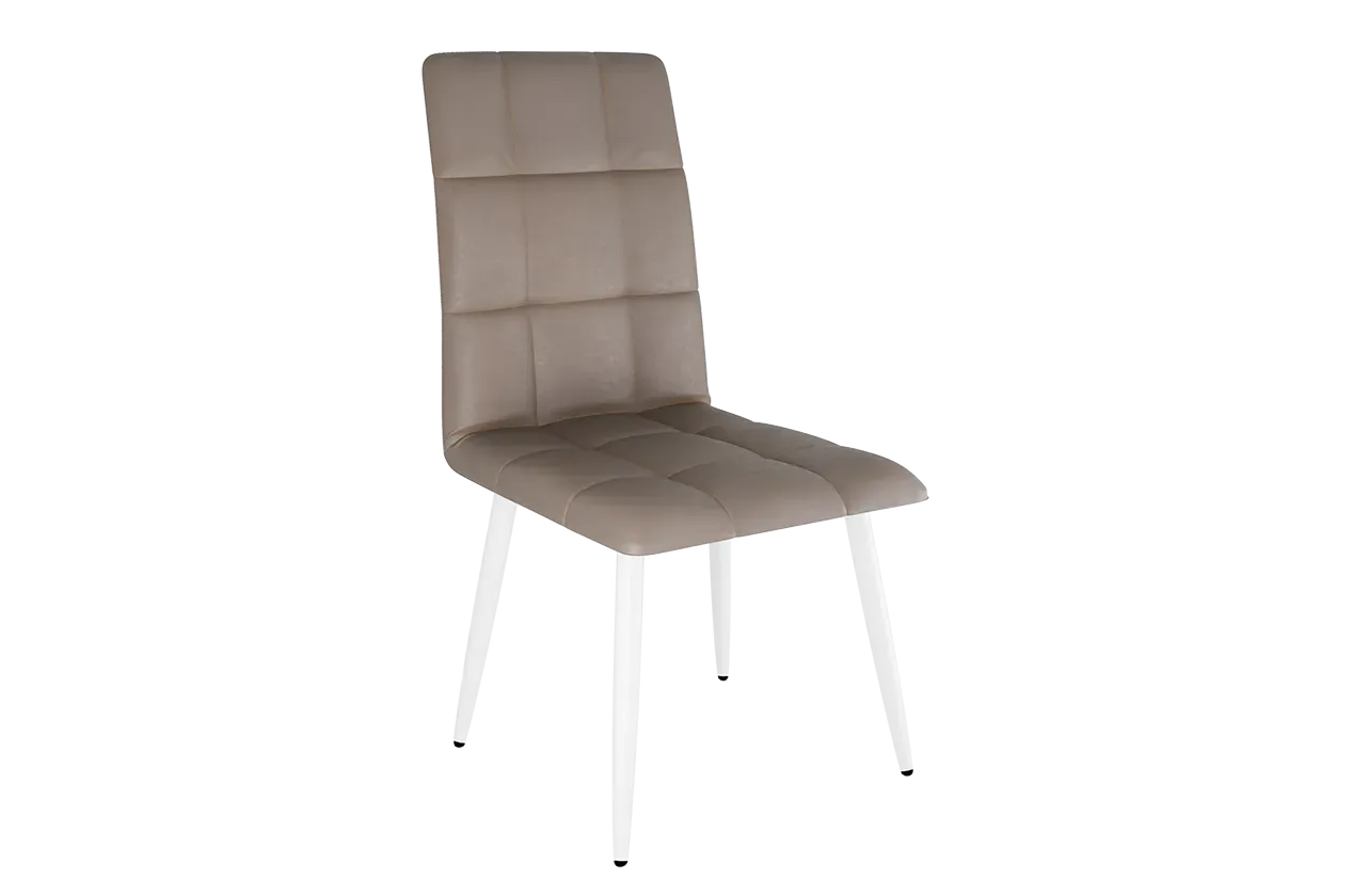 Стул Турин Т1 темно-серый (экокожа)/белый