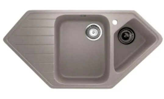 Угловая двухсекционная мойка ULGRAN U-409