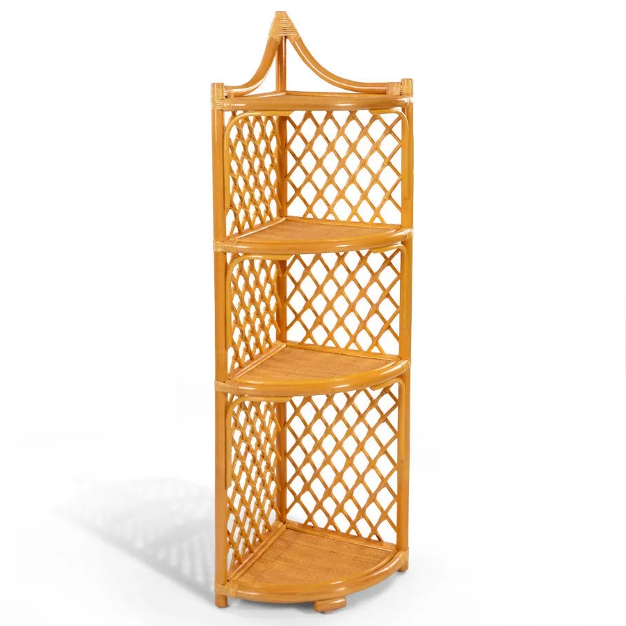 Этажерка угловая из ротанга 09/23