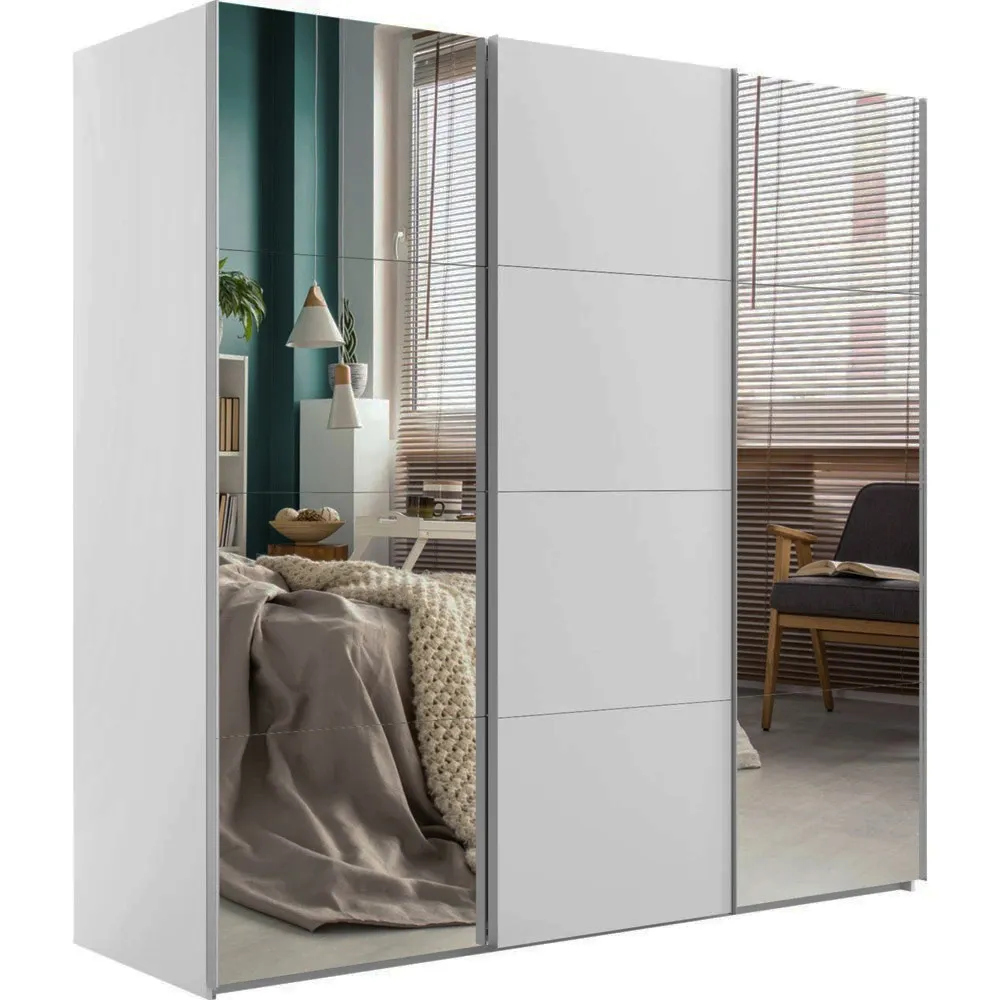 Шкаф-купе Эста 3-х дверный Медиум (4 посредине) (4 ЛДСП / 8 Зеркал) 240 см.