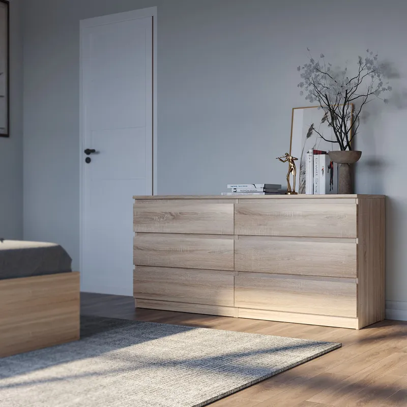 2.05.02.060.3 МАЛЬТА комод 6 ящиков 160х76 сонома RU 2.05.02.060.3 МАЛЬТА комод 6 ящиков 160х76 сонома RU