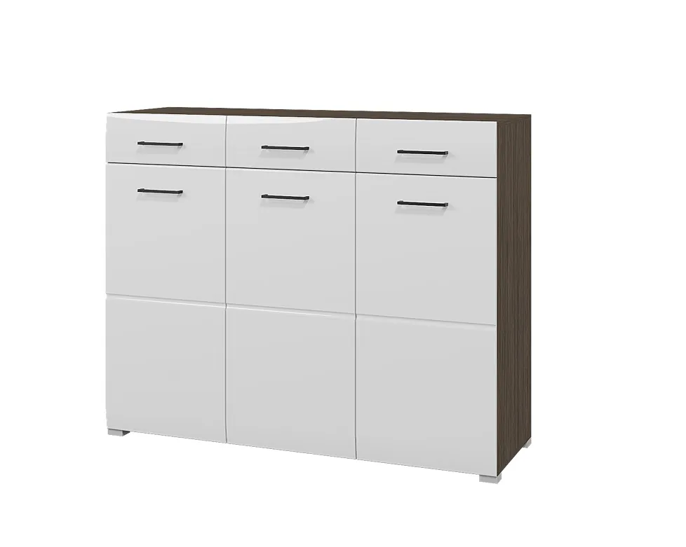 Комод Ненси (венге/белый глянец) Комод Ненси (венге/белый глянец)