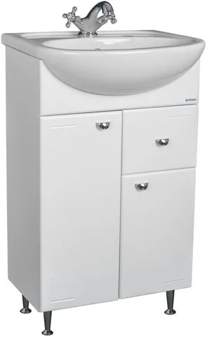 Тумба под умывальник Домино "Уют 50 Классик" с верхним ящиком В1 Айсберг