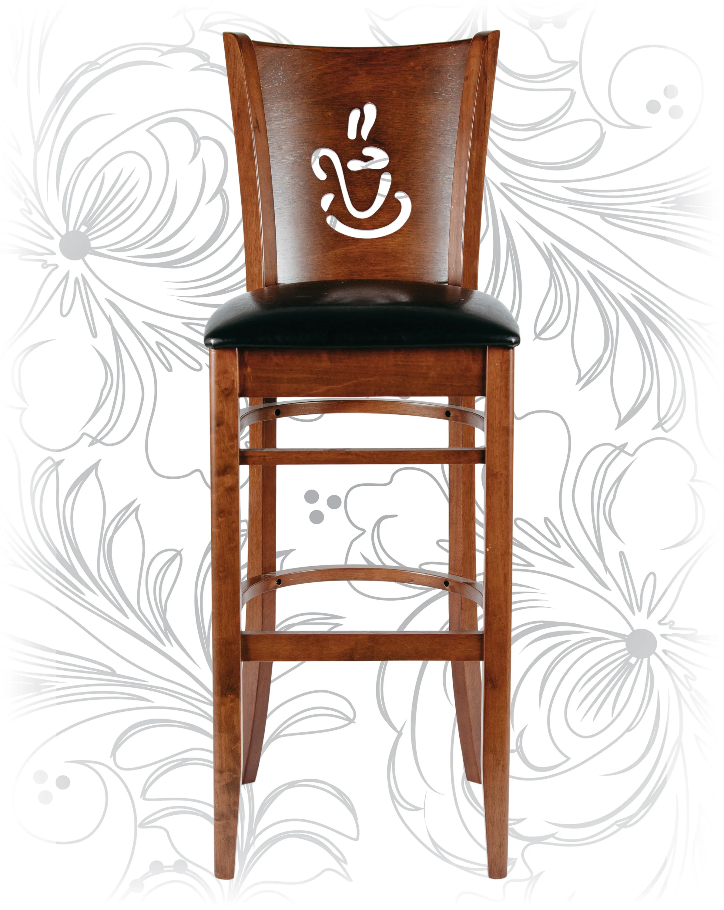 Деревянный барный стул LMU-9131