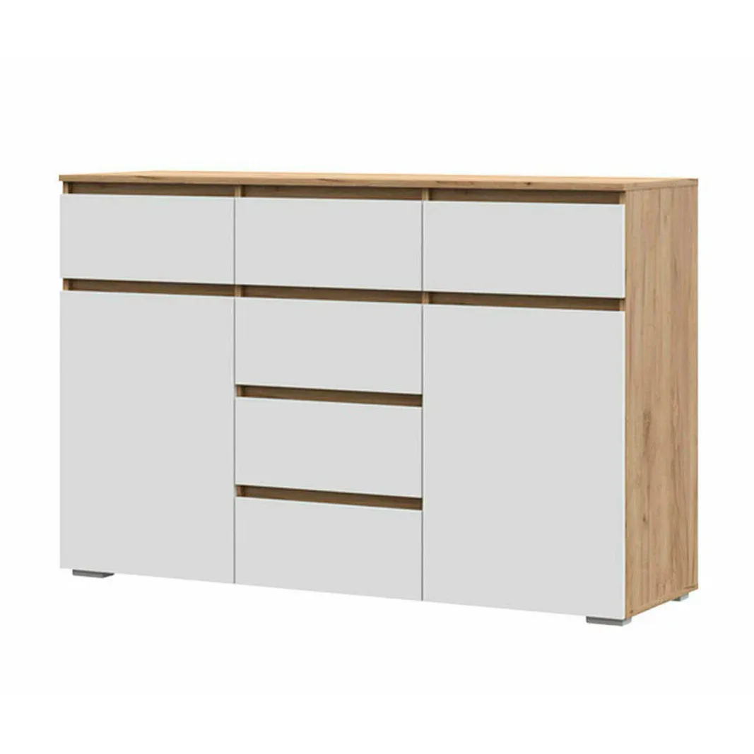 Комод Хелен 6 ящиков КМ-05 (крафт золотой/белый) Комод Хелен 6 ящиков КМ-05 (крафт золотой/белый)