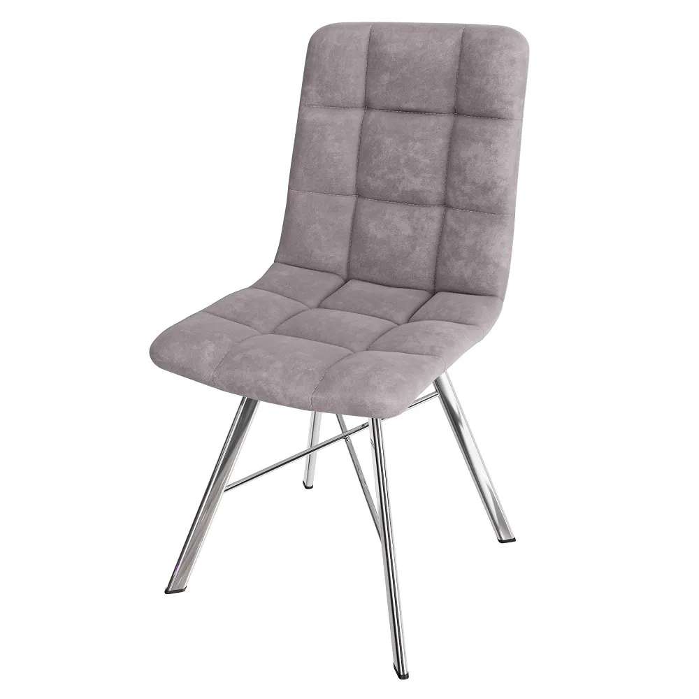 Стул Чили (велюр дымчато-розовый, ноги хром) Стул Чили (велюр дымчато-розовый, ноги хром)