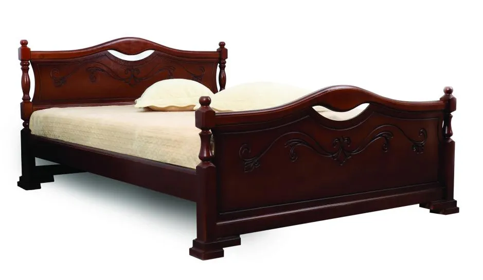 Кровать Людмила 16 орех светлый 1200х2000