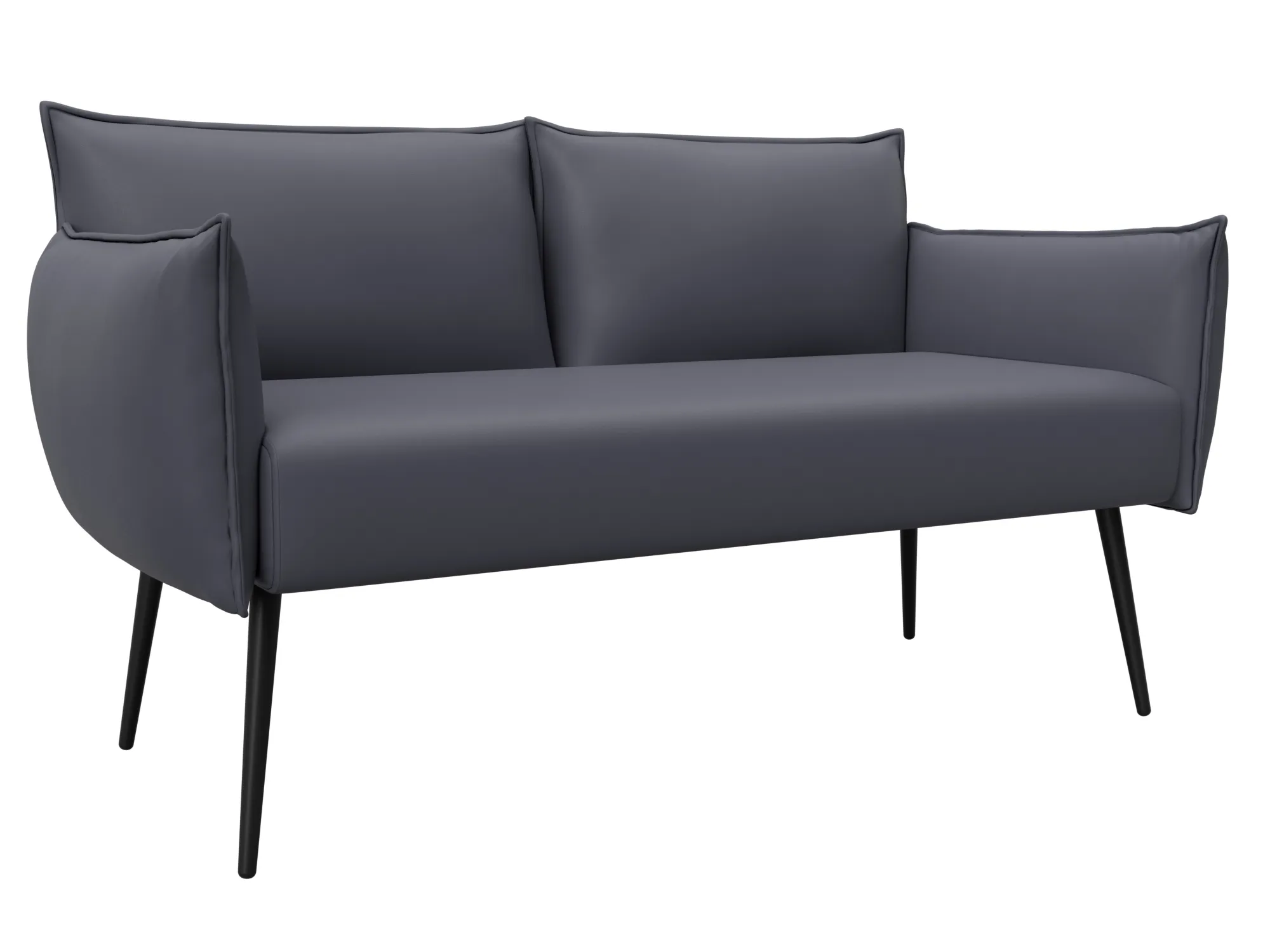 Диван прямой Лига-083 ( экокожа GRIFON 15 серый )