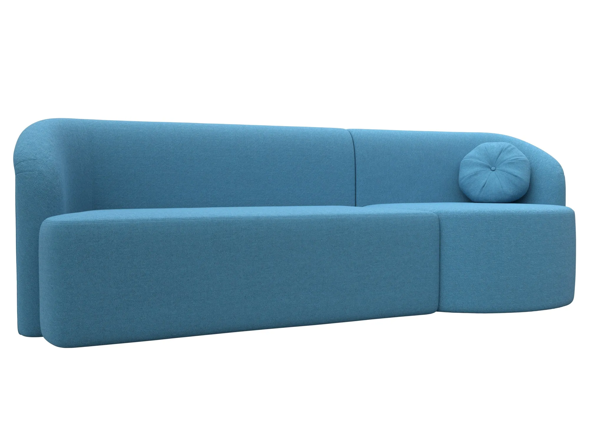 Диван прямой Лига-027 угол правый ( Амур голубой ) Диван прямой Лига-027 угол правый ( Амур голубой )