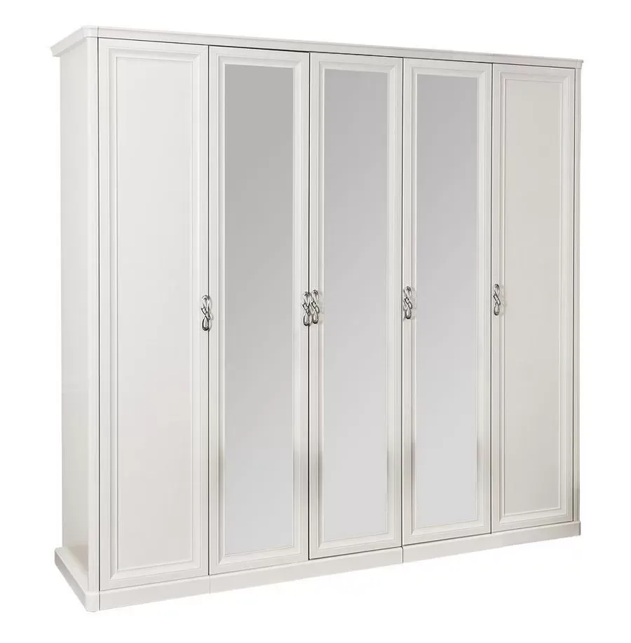 Шкаф Мишель 5-дверный белый матовый