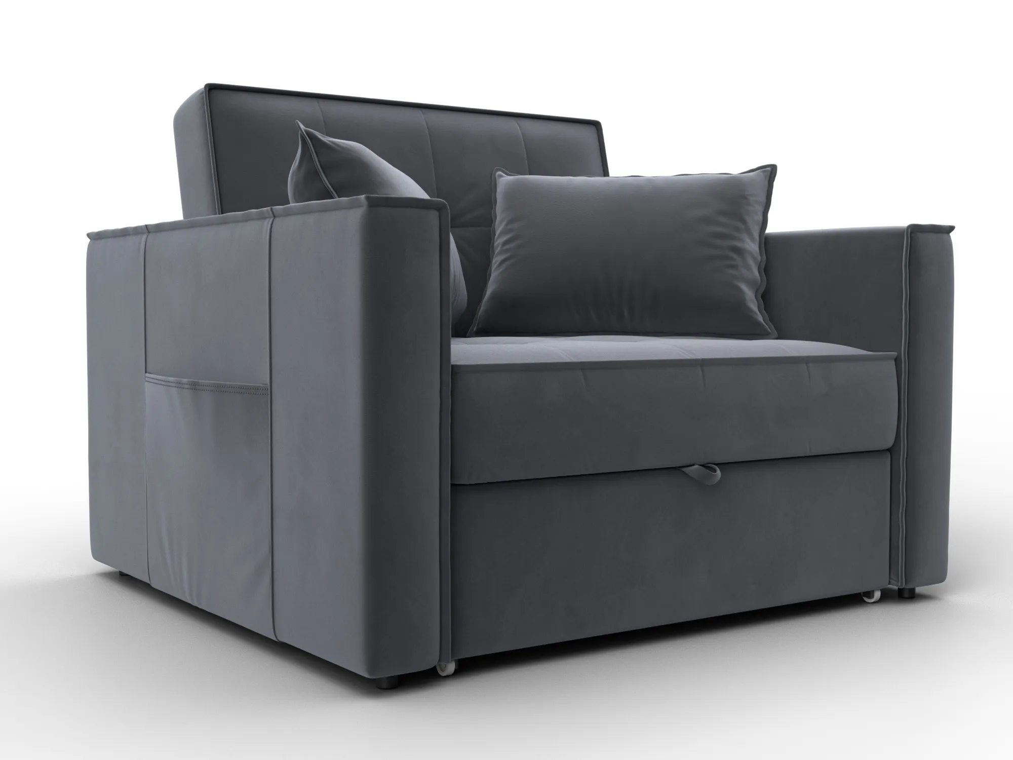 Кресло-кровать Лига-104 (80) ( SEVEN 17 серый )