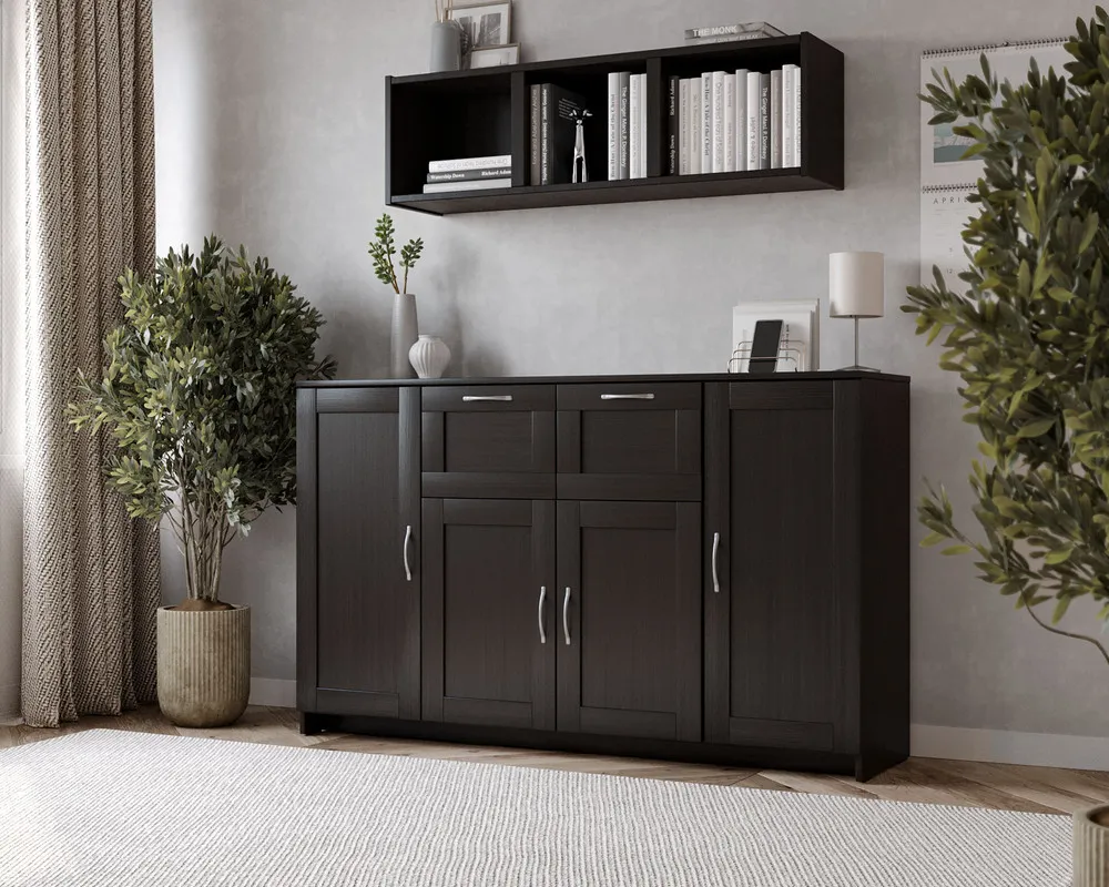 2.02.03.300.5 СИРИУС тумба 4 двери и 2 ящика 156х95 Дуб Венге RU 2.02.03.300.5 СИРИУС тумба 4 двери и 2 ящика 156х95 Дуб Венге RU