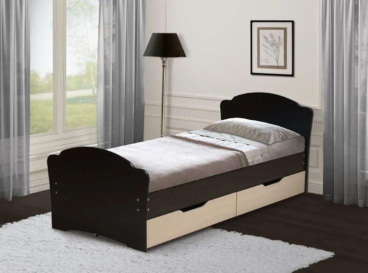 Кровать односпальная с ящиками 800