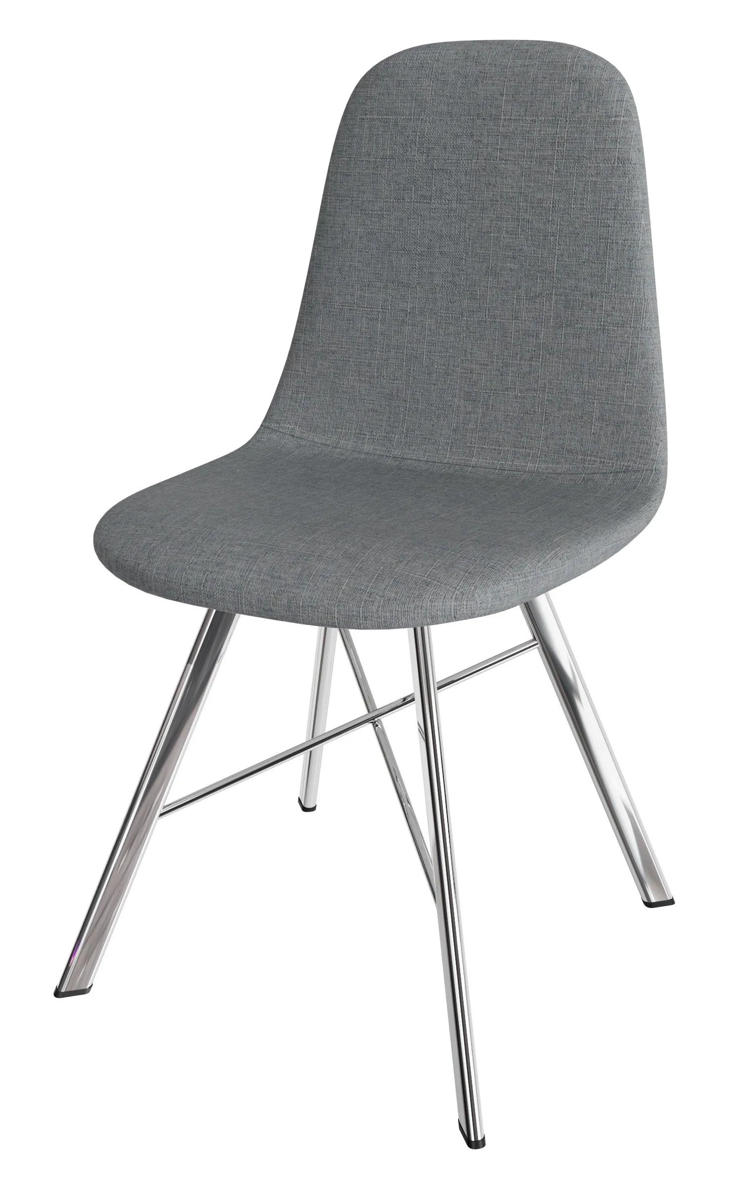 Стул Кассиопея (рогожка серая, ноги хром) Стул Кассиопея (рогожка серая, ноги хром)