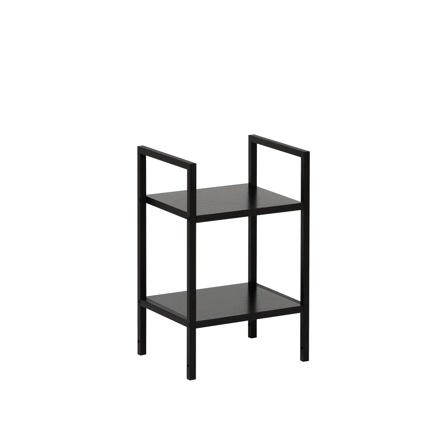 Стеллаж Leset Стилвуд 12 узкий, 2 полки (Чёрный/Чёрный)