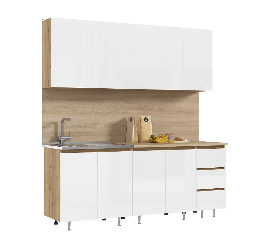 Кухонный гарнитур Челси 2,0 (дуб крафт/белый, дуб вотан)