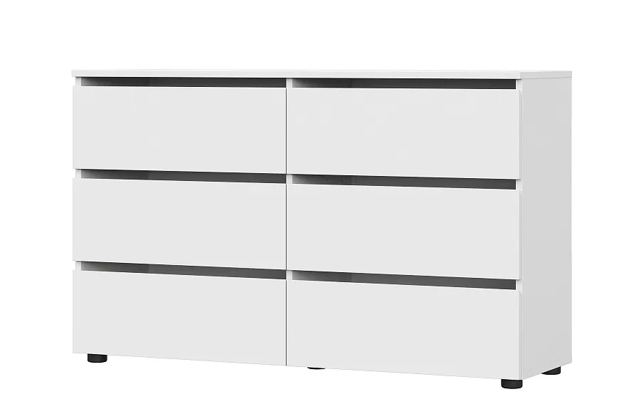 Комод Токио 6 ящика Белый текстурный  Комод Токио 6 ящика Белый текстурный