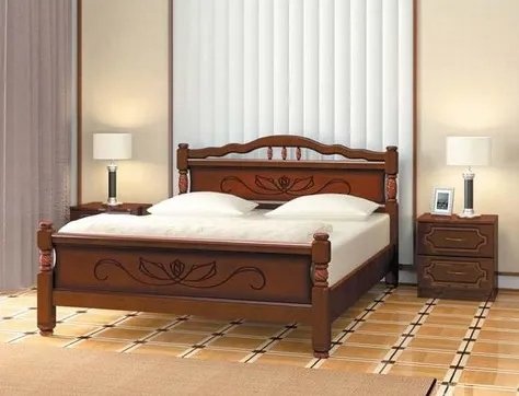 Кровать из массива Карина-5 (90*200) орех