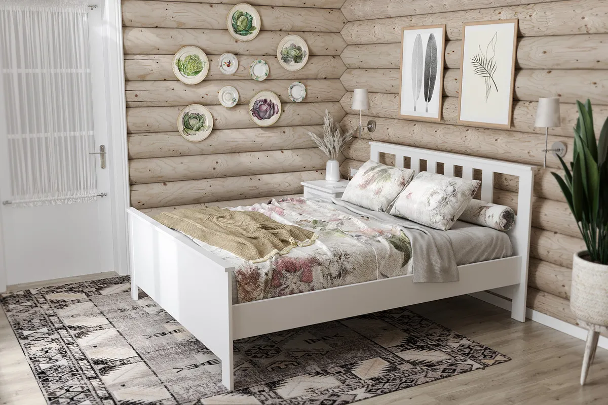 2.08.04.070.1 САГА кровать двойная 160х200 белая