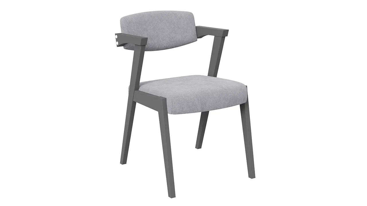 Стул Гонконг 2 - N-242 Графит, №210 Велюр Jercy silver Стул Гонконг 2 - N-242 Графит, №210 Велюр Jercy silver