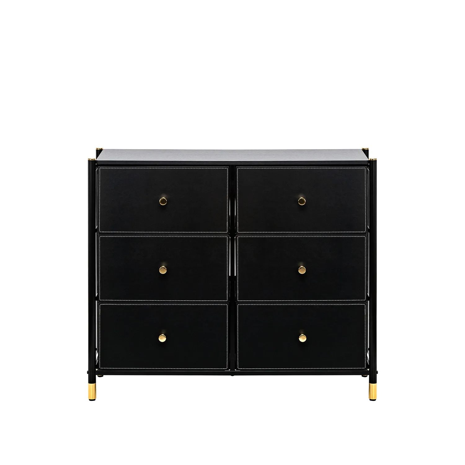 Комод Leset Нирита/Хайди, 6 ящиков, Черный (Черный/Черный)